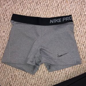 Grey Nike Pro Shorts
